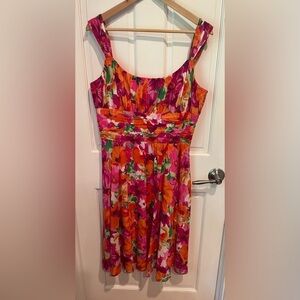Anne Klein Pink Orange Maxi Sun Dress 8
